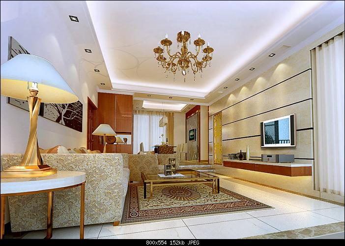Stylish Living room Model Free Download